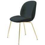 Dining chairs, Beetle chair, brass - Light Boucle 28, Grey