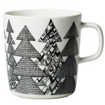 Oiva - Kuusikossa mug 4 dl, black - white Oiva - Kuusikossa mug 4 dl, black - white