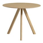 Tables de salle à manger, Table ronde CPH20, 90 cm, chêne laqué, Naturel
