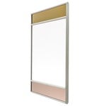 Vitrail mirror, 50 x 50 cm, light grey