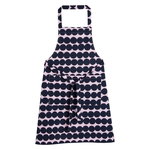 Räsymatto apron, pink - dark blue Räsymatto apron, pink - dark blue