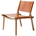 December chair, oak - cognac leather