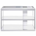 , Open Kitchen frame 100, brushed stainless steel, Silver