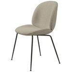 Dining chairs, Beetle chair, black steel - Light Boucle 08, Beige