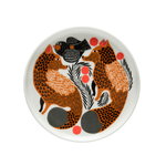 Oiva - Ketunmarja plate 13,5 cm, white - brown - black Oiva - Ketunmarja plate 13,5 cm, white - brown - black