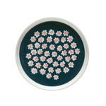 Oiva - Puketti plate 13,5 cm, dark blue - white - redbrown Oiva - Puketti plate 13,5 cm, dark blue - white - redbrown