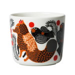 Oiva - Ketunmarja coffee cup 2 dl, white - brown - black Oiva - Ketunmarja coffee cup 2 dl, white - brown - black