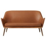 Sofas, Dwell 2-seater sofa, cognac leather, Brown