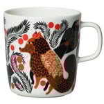 Oiva - Ketunmarja mug 4 dl, white - brown - black Oiva - Ketunmarja mug 4 dl, white - brown - black