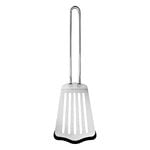 Eva Trio stekspade, lång, 28 cm, borstat stål - silikon