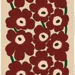 Unikko cotton/linen fabric, beige-reddish brown-peach Unikko cotton/linen fabric, beige-reddish brown-peach