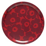Mini Unikko tray, red - dark red Mini Unikko tray, red - dark red