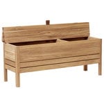 Benches, A Line storage bench, 111 cm, oak, Natural