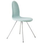 Tongue chair, Divina 813 mint blue - chrome