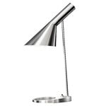 AJ table lamp, polished stainless steel