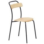 Dining chairs, MC16 Forcina chair, black steel - ash, Natural