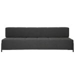 Sofa beds, Daybe sofa bed, black metal - dark grey Brusvik 08, Grey