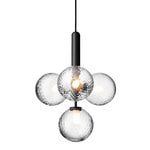 Nuura Miira 4 pendant, rock grey - optic clear