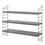 Wall shelves, String Pocket shelf, grey, Gray