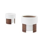 Cups & mugs, Warm espresso cup 0,8 dl, 2 pcs, white - walnut, Natural