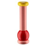 Salt & pepper, Sottsass grinder, large, red - pink - yellow, Multicolour