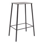 Bar stools & chairs, Adam stool, 65 cm, anthracite leather - matt black, Black