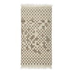 Tappeto di lana Shogi 70 x 140 cm, bianco - grigio