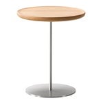 Side & end tables, Pal table, 37,5 cm, stainless steel - oiled oak, Natural