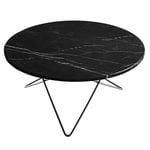 Coffee tables, O table, black - black marble, Black