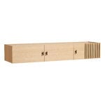 Sideboards & dressers, Array sideboard 150 cm, wall-mounted, white-lacquered oak, Natural