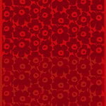 Pieni Unikko coated fabric, red - dark red Pieni Unikko coated fabric, red - dark red