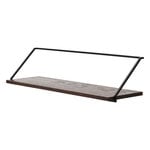 Wall shelves, Rail shelf, dark stained oak - black, Black