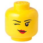 Förvaringsbehållare, Lego Storage Head behållare, L, Winky, Gul