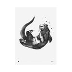 Poster, Otter Poster, 30 x 40 cm, Weiß