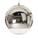 Lampade a sospensione, Lampada a sospensione Mirror Ball LED, 40 cm, argento, Argento