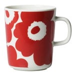 Oiva - Unikko mug 2,5 dl, white - red Oiva - Unikko mug 2,5 dl, white - red