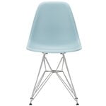 Dining chairs, Eames DSR chair, ice grey - chrome, Light blue