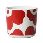 Oiva - Unikko coffee cup 2 dl, 2 kpl, white - red Oiva - Unikko coffee cup 2 dl, 2 kpl, white - red