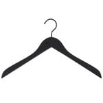 Coat hangers, Soft coat hanger slim, black, 4 pcs, Black