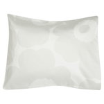 Unikko Satin pillowcase, white - light grey Unikko Satin pillowcase, white - light grey