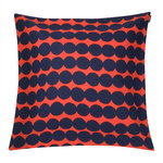 Räsymatto cushion cover 50 x 50 cm, orange - dark blue Räsymatto cushion cover 50 x 50 cm, orange - dark blue