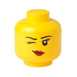 Storage containers, Lego Storage Head container, S, Winky, Yellow