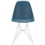 Vitra Eames DSR chair, sea blue - white