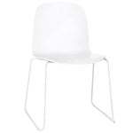 Ruokapöydän tuolit, Visu tuoli, kelkkajalka, valkoinen, Valkoinen
