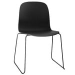 Dining chairs, Visu chair, sled base, black, Black