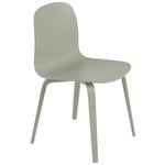Visu chair, wood base, dusty green