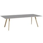 CPH30 table, 250 x 120 cm, lacquered oak - grey lino