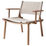 Armchairs & lounge chairs, December Lounge chair, oak - linen canvas, Beige