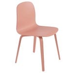 Dining chairs, Visu chair, wood base, tan rose, Pink