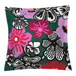 Kaukokaipuu cushion cover, green - violet - red Kaukokaipuu cushion cover, green - violet - red